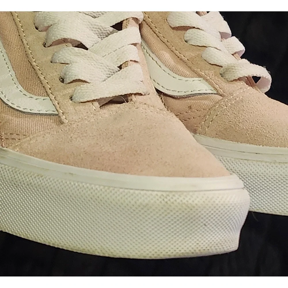 VANS FU OLD SKOOL UNISEX SNEAKERS - PINK Rose Embroidered Mens 5 Women's 6.5